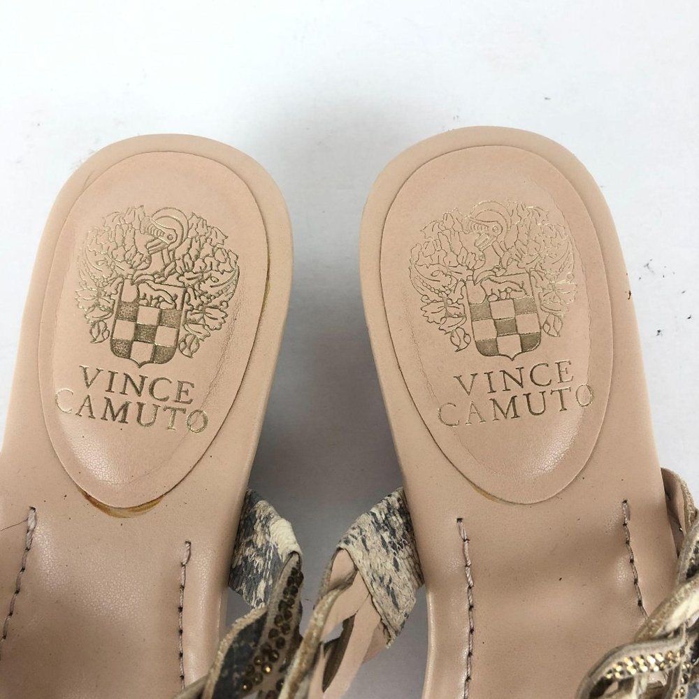 SOLD Vince Camuto Inaya Grey Cream Sandals Sz 8.5 - Picture 8 of 10